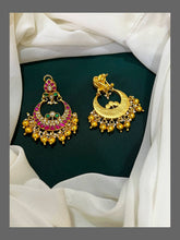 Chand Bali Ruby with Emerald Kundan Earrings - KE0067